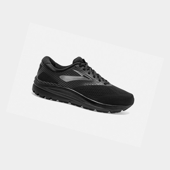 Men's Brooks Addiction 14 Road Running Shoes Black / Charcoal / Black | 2689NORYF