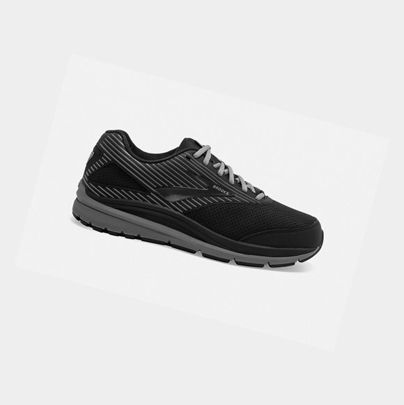 Men's Brooks Addiction Walker Suede Walking Shoes Black / Primer / Black | 4356NGBYI