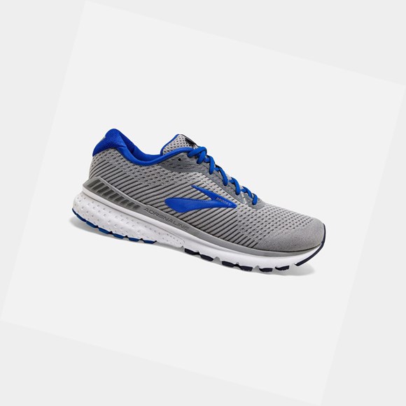 Men's Brooks Adrenaline GTS 20 Road Running Shoes Grey / Blue / Navy | 8659SKLDA