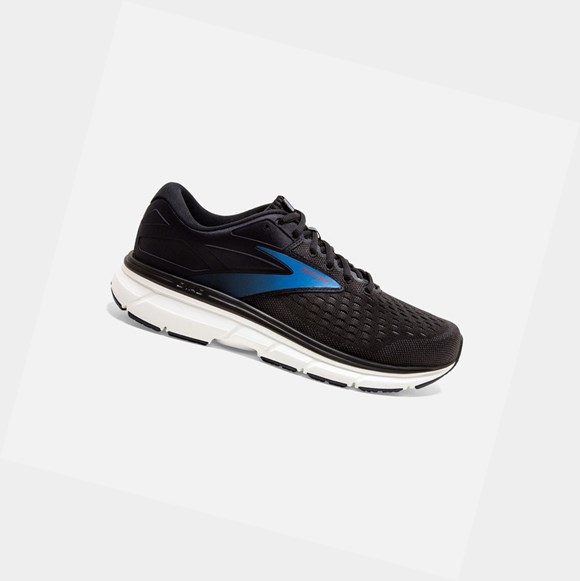 Men's Brooks Dyad 11 Road Running Shoes Black / Ebony / Blue | 8432XWGCB