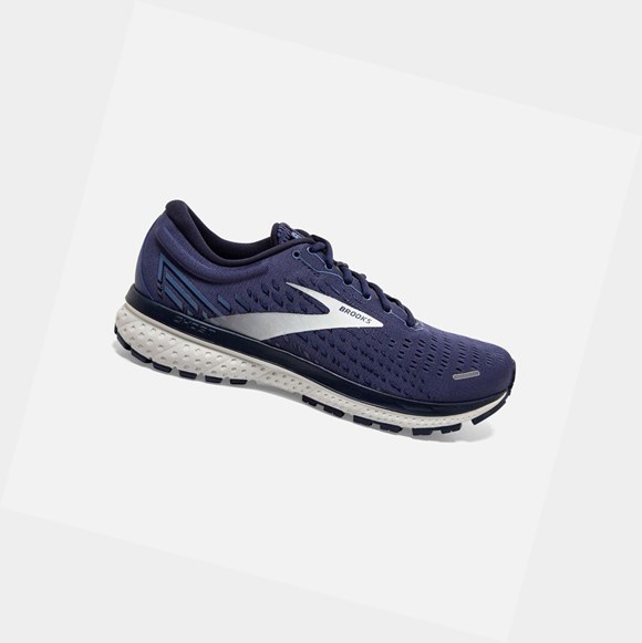 Men's Brooks Ghost 13 Road Running Shoes Deep Cobalt / Grey / Navy | 6893ZGPAY