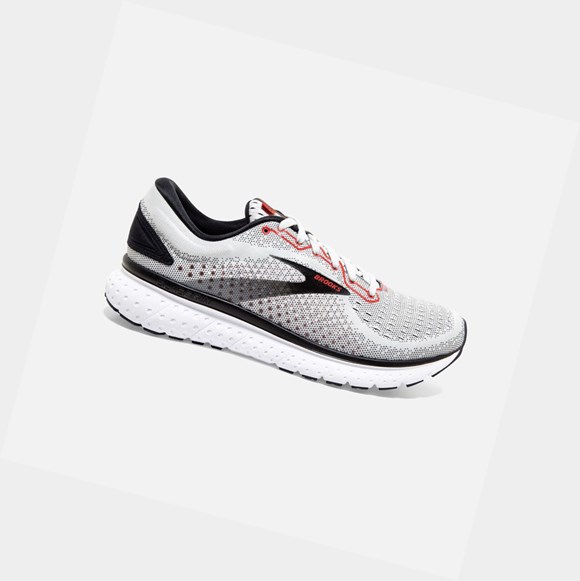 Men's Brooks Glycerin 18 Road Running Shoes Grey / Black / Red | 1370TLPJD