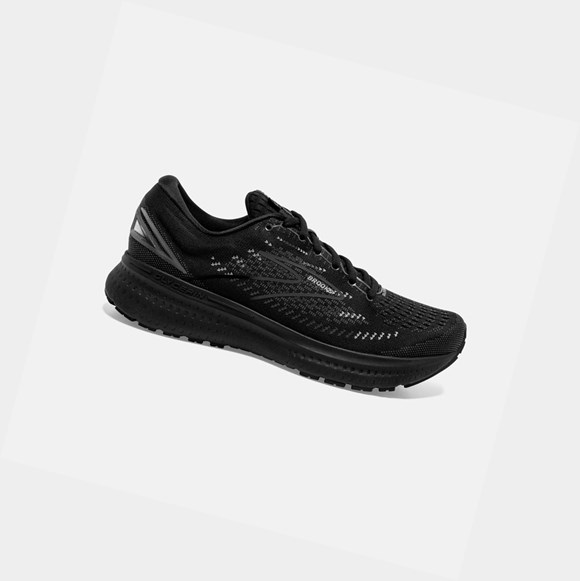 Men's Brooks Glycerin 19 Road Running Shoes Black / Ebony | 3542XWEPL