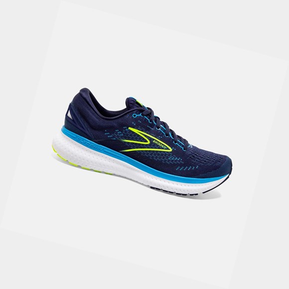 Men's Brooks Glycerin 19 Road Running Shoes Navy / Blue / Nightlife | 6874BGFJE