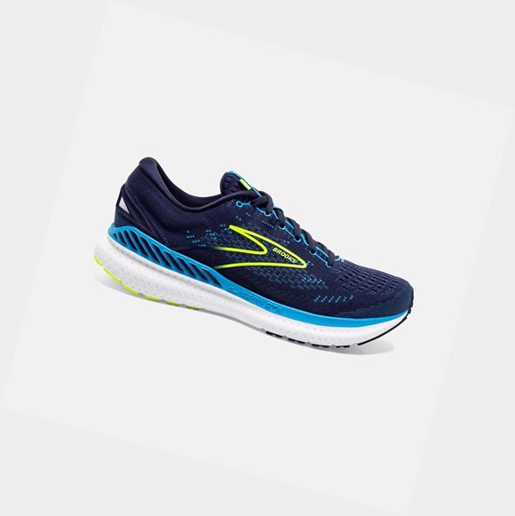 Men's Brooks Glycerin GTS 19 Road Running Shoes Navy / Blue / Nightlife | 4126PIZOT