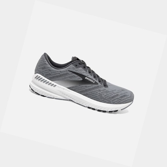 Men's Brooks Ravenna 11 Road Running Shoes Grey / Ebony / White | 7213QXMZE