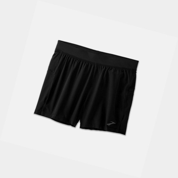 Men's Brooks Sherpa 5" Bottoms Black | 7018HBOLY