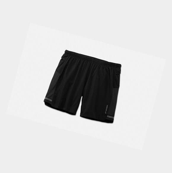 Men's Brooks Sherpa 7" 2-in-1 Bottoms Black | 5068JVCBH