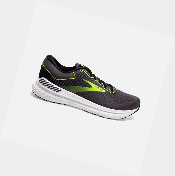 Men's Brooks Transcend 7 Road Running Shoes Black / Ebony / Nightlife | 5628HLNPE