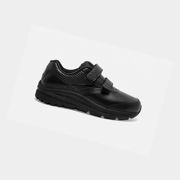 Women's Brooks Addiction Walker V-Strap 2 Walking Shoes Black / Black | 6409UMYBT