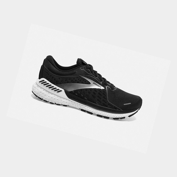 Women's Brooks Adrenaline GTS 21 Road Running Shoes Black Pearl / White | 0475LSFAK