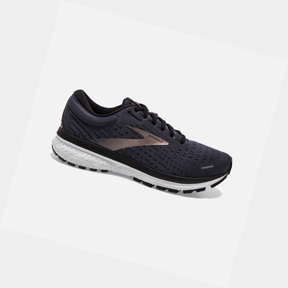 Women's Brooks Ghost 13 Road Running Shoes Ombre Blue / Black / Rose Gold | 2581BHTMG