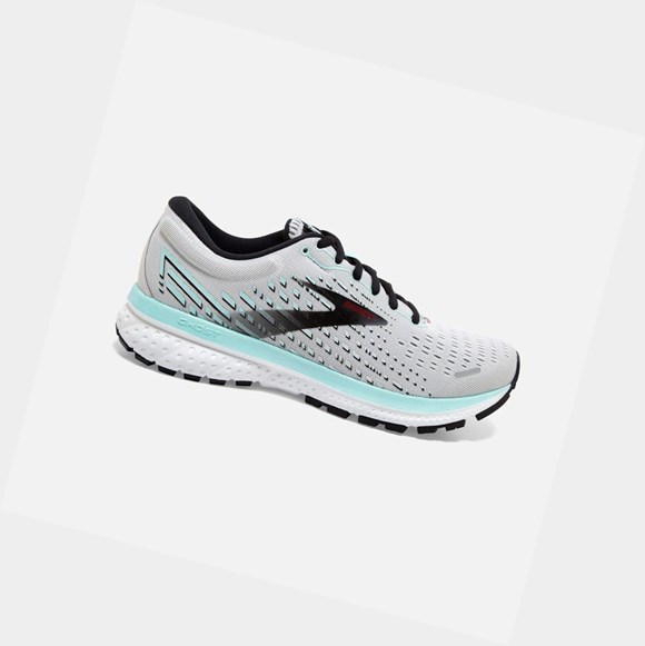 Women's Brooks Ghost 13 Road Running Shoes Grey / Fair Aqua / Black | 7510NAZBJ