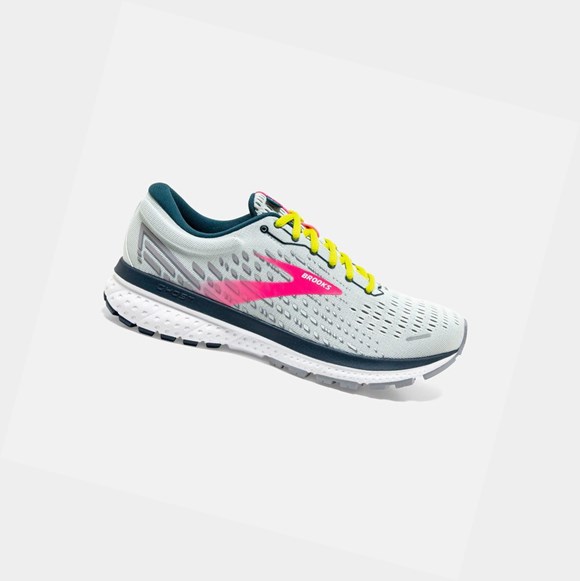 Women's Brooks Ghost 13 Road Running Shoes Ice Flow / Pink / Pond | 7532YINQO