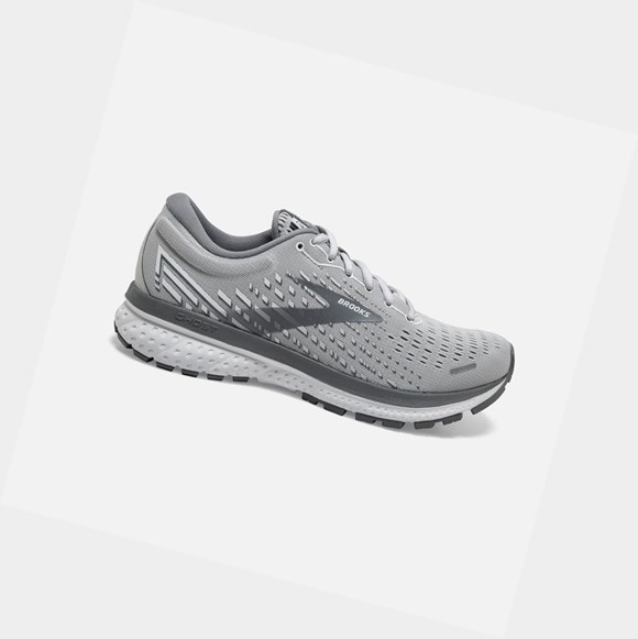 Women's Brooks Ghost 13 Road Running Shoes Alloy / Oyster / White | 8263MDKFJ