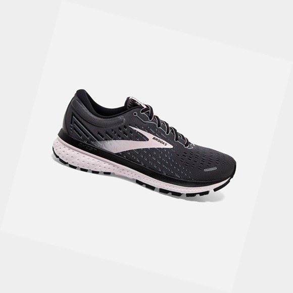 Women's Brooks Ghost 13 Road Running Shoes Black / Pearl / Hushed Violet | 8316MNRFE