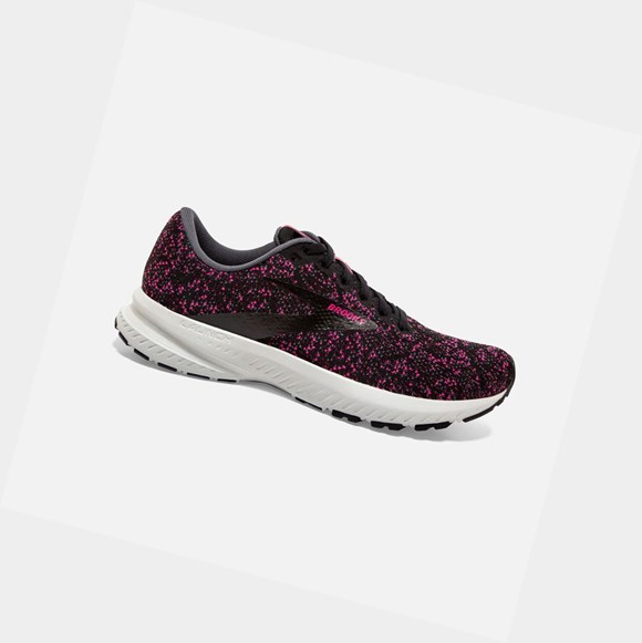 Women's Brooks Launch 7 Road Running Shoes Black / Ebony / Beetroot | 0132MTRPQ