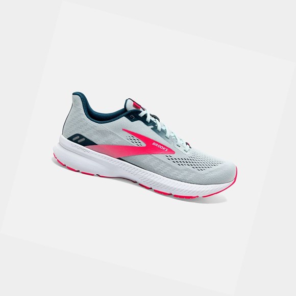 Women's Brooks Launch 8 Road Running Shoes Ice Flow / Navy / Pink | 6972YITVR