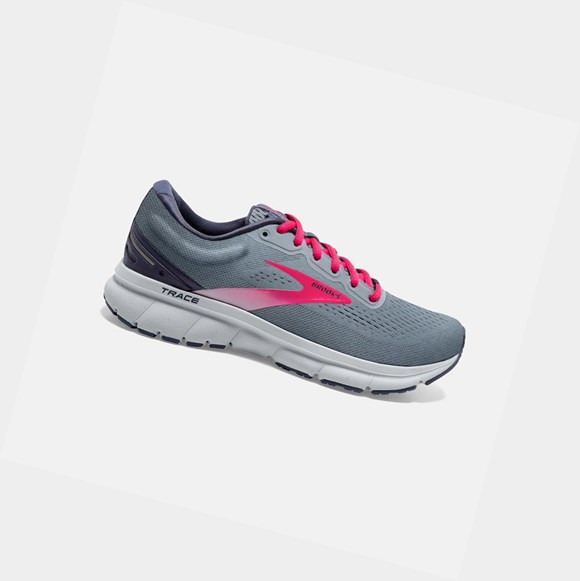 Women's Brooks Trace Road Running Shoes Grey / Nightshadow / Raspberry | 3247BJDXM