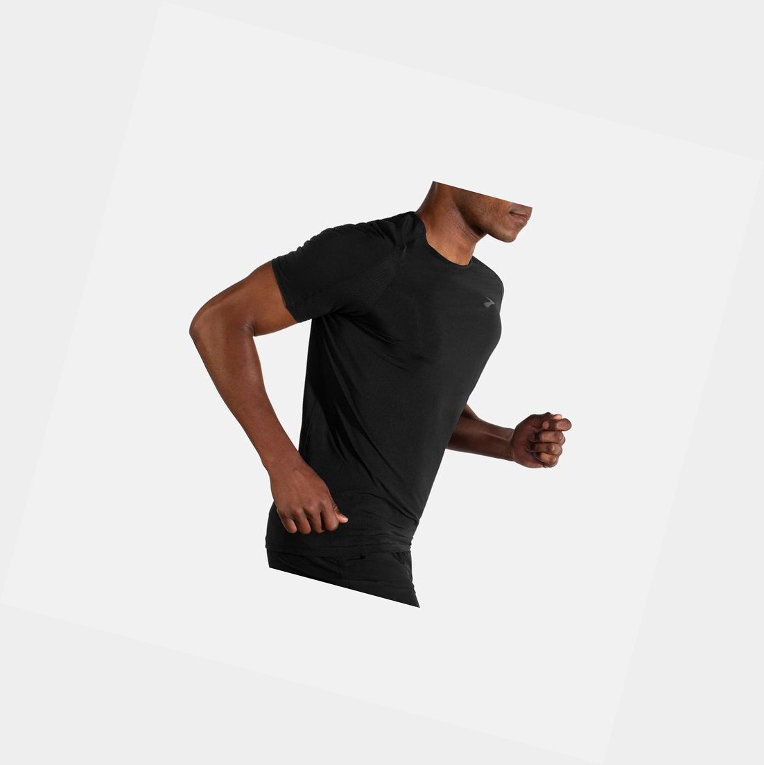 Men's Brooks Atmosphere Sleeve Tops Black | 7235RPVTL