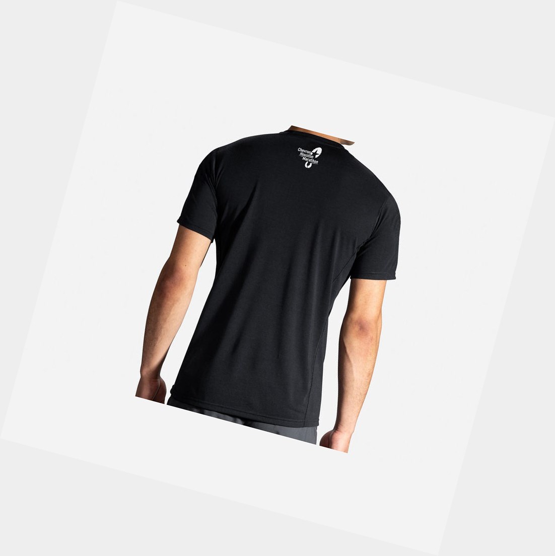 Men's Brooks Distance Graphic Sleeve Tops Black / Space 26.2 | 1075CVAIW