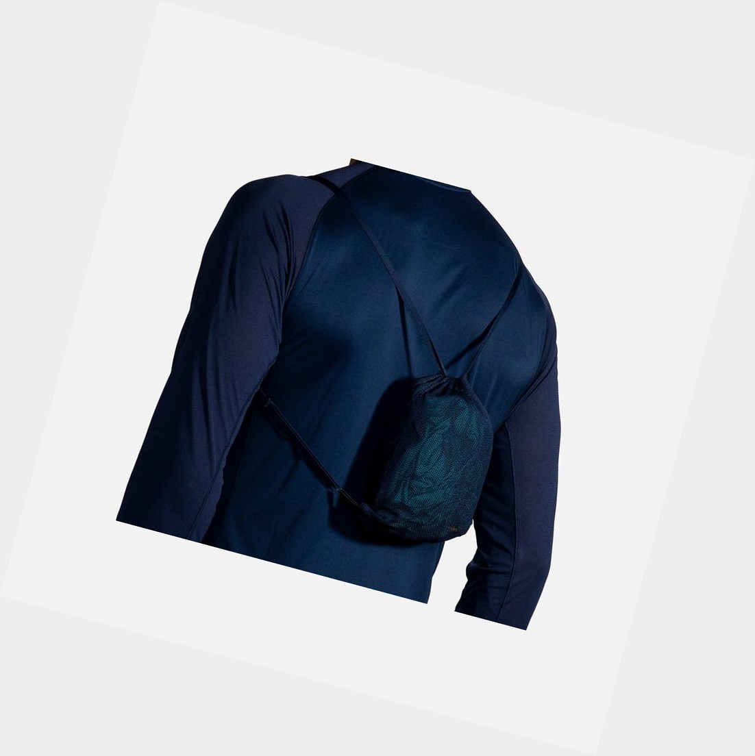 Men's Brooks Fusion Hybrid Outerwear Navy / Heather Spruce | 9803BCKHZ