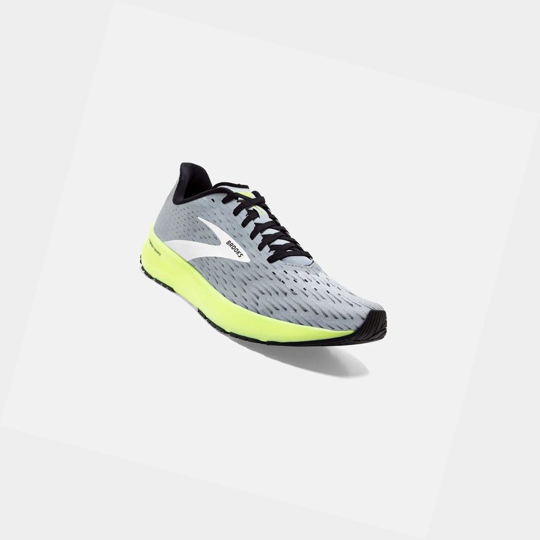 Men's Brooks Hyperion Tempo Trainers Grey / Black / Nightlife | 6042PUZAC