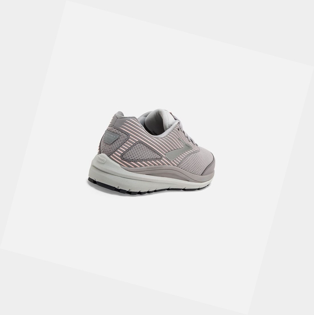 Women's Brooks Addiction Walker Suede Walking Shoes Alloy / Oyster / Peach | 4056LTEHK