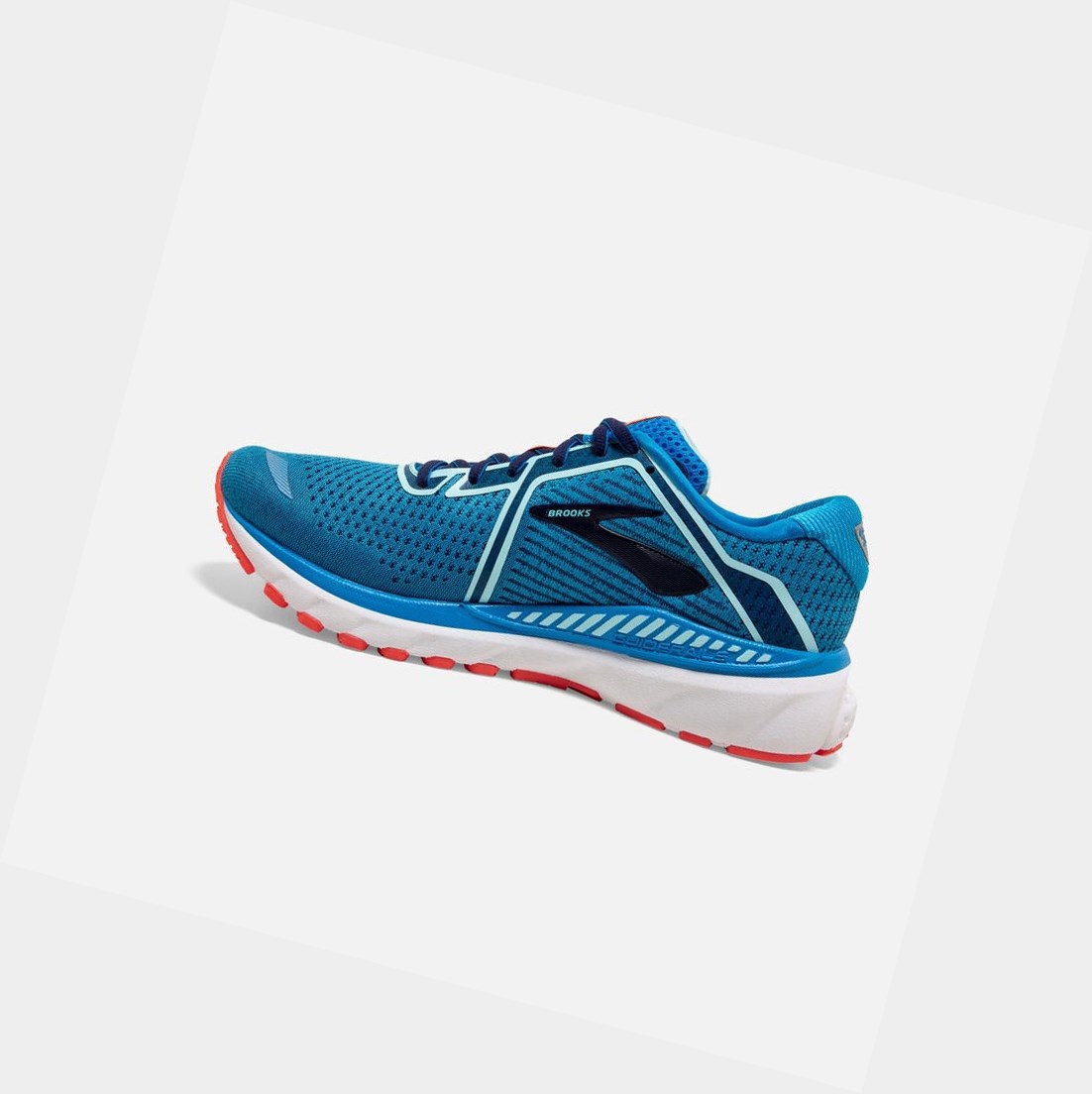 Women's Brooks Adrenaline GTS 20 Walking Shoes Blue / Navy / Coral | 1674NAEDQ