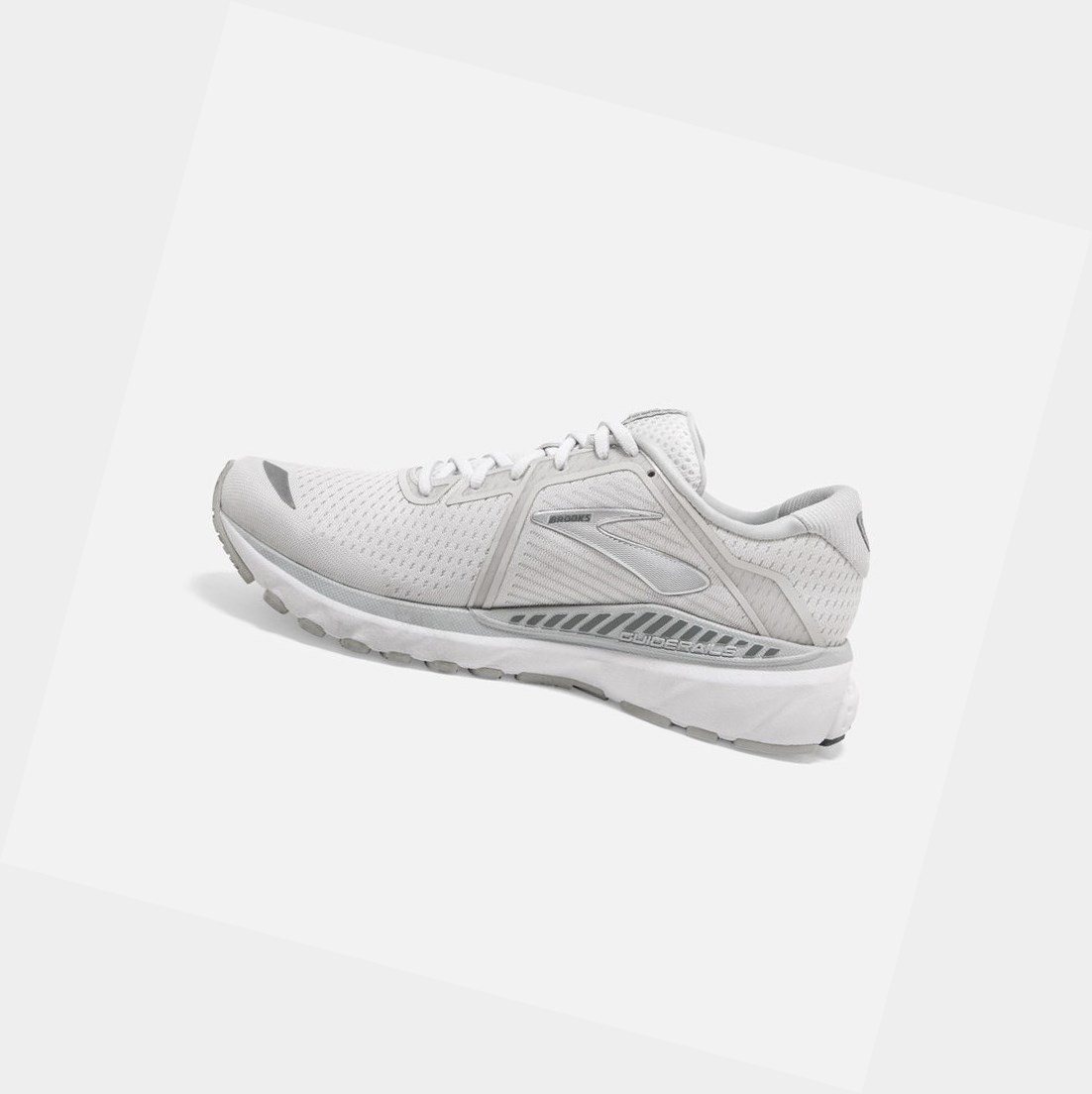 Women's Brooks Adrenaline GTS 20 Walking Shoes White / Grey / Silver | 9685XWTHU