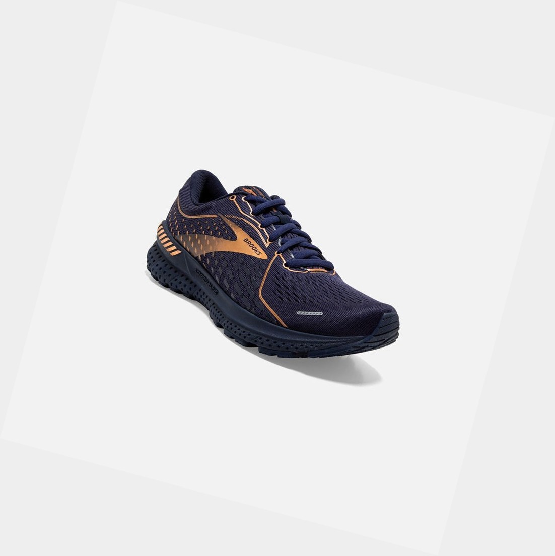 Women's Brooks Adrenaline GTS 21 Walking Shoes Navy / Black / Copper | 3452MPKQS