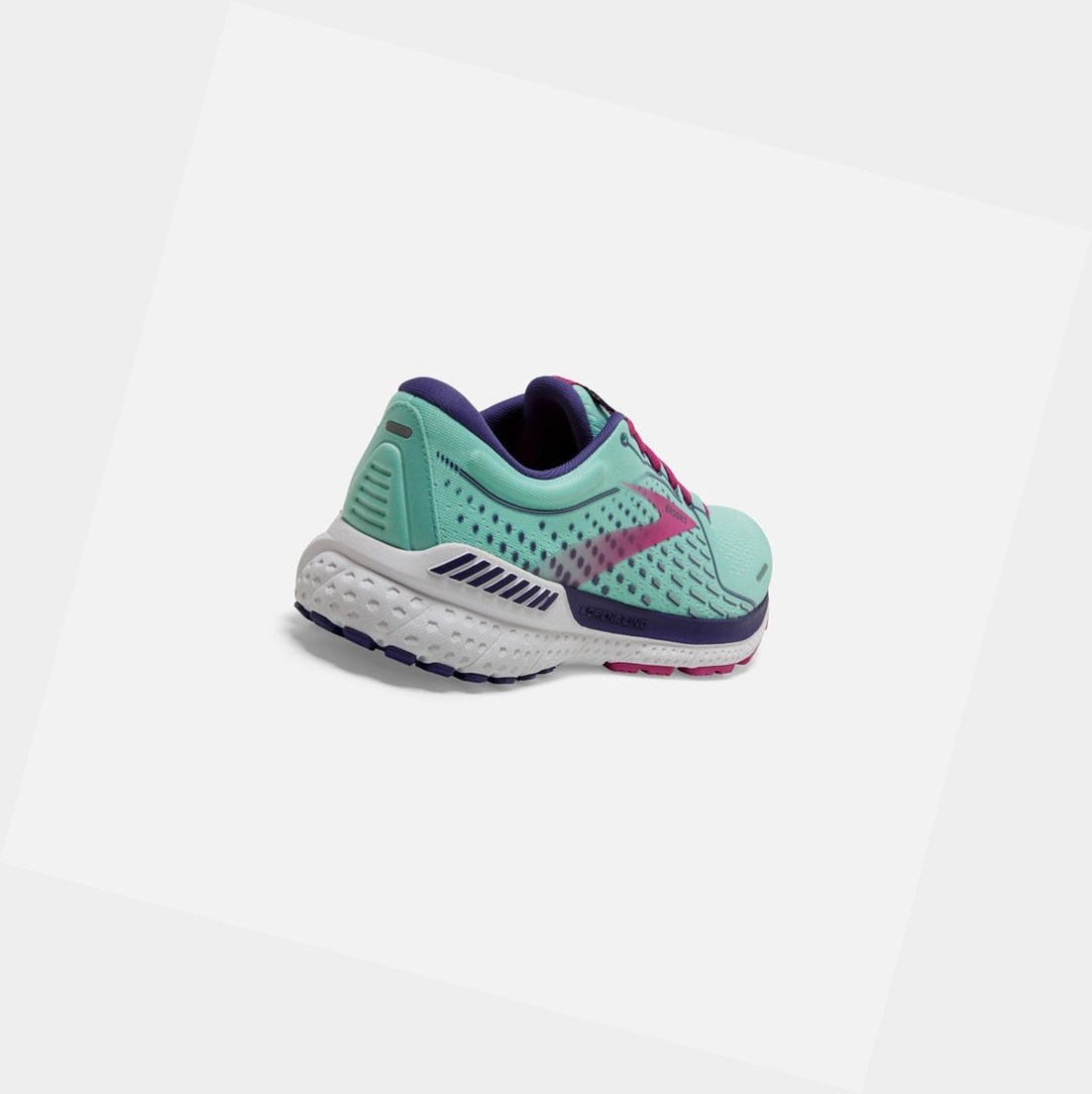 Women's Brooks Adrenaline GTS 21 Walking Shoes Yucca / Navy Blue / Fuchsia | 5821BIZGQ