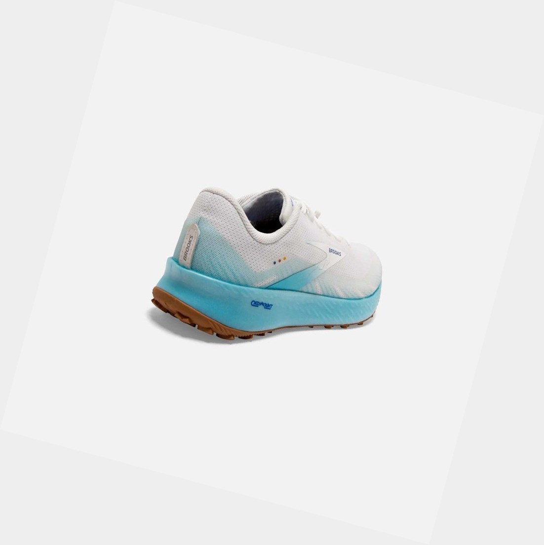 Women's Brooks Catamount Trail Shoes White / Iced Aqua / Blue | 0764ROCQZ