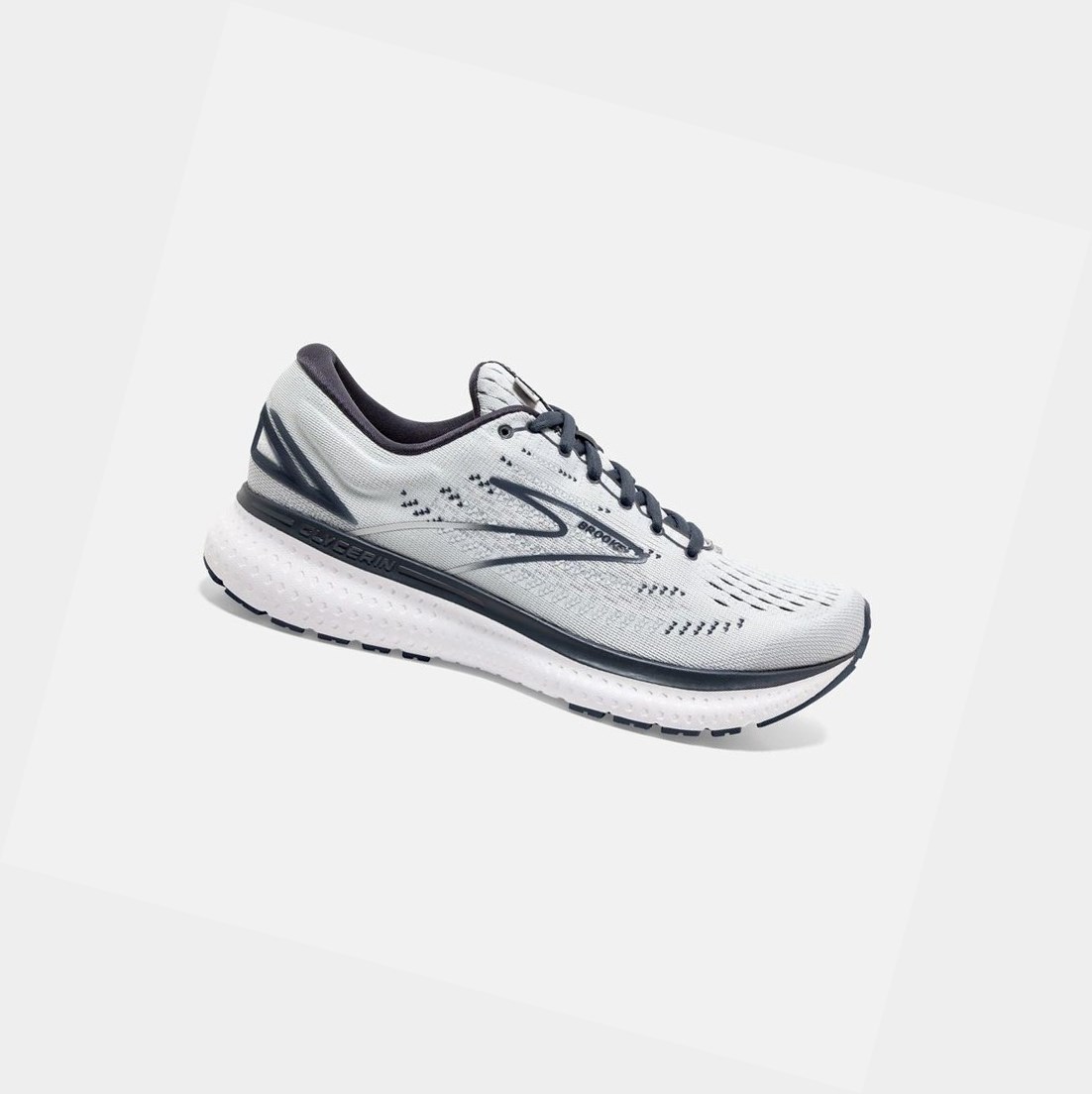 Women\'s Brooks Glycerin 19 Road Running Shoes Grey / Ombre / White | 1289XFLMW