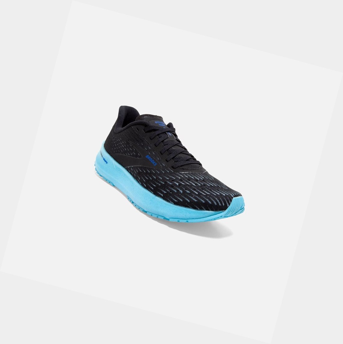 Women's Brooks Hyperion Tempo Trainers Black / Iced Aqua / Blue | 0968YBFPR