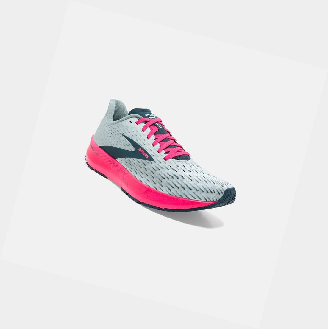 Women's Brooks Hyperion Tempo Trainers Ice Flow / Navy / Pink | 8340NZUWH