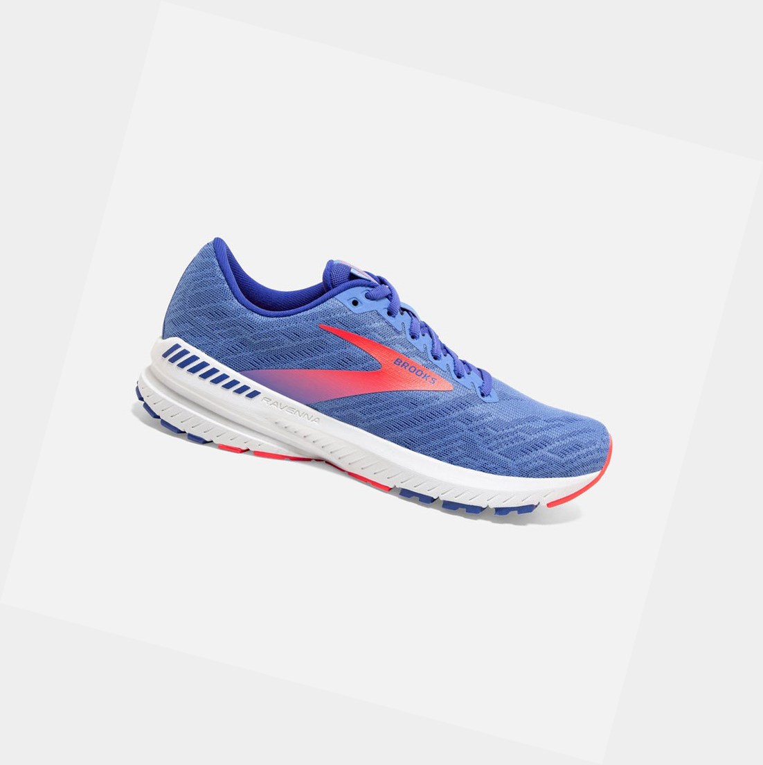 Women\'s Brooks Ravenna 11 Road Running Shoes Cornflower / Blue / Coral | 7216OZUEY