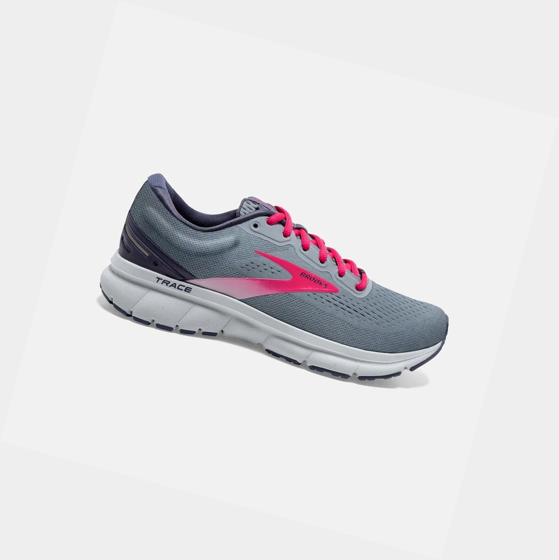 Women\'s Brooks Trace Road Running Shoes Grey / Nightshadow / Raspberry | 3247BJDXM