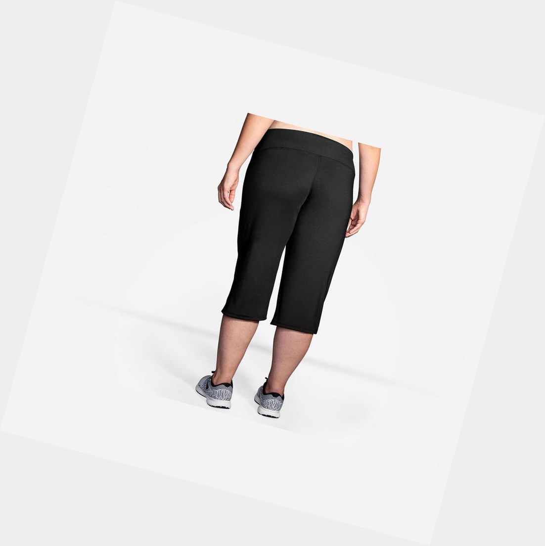 Women's Brooks Venture Capri Bottoms Black | 3906ZCATW